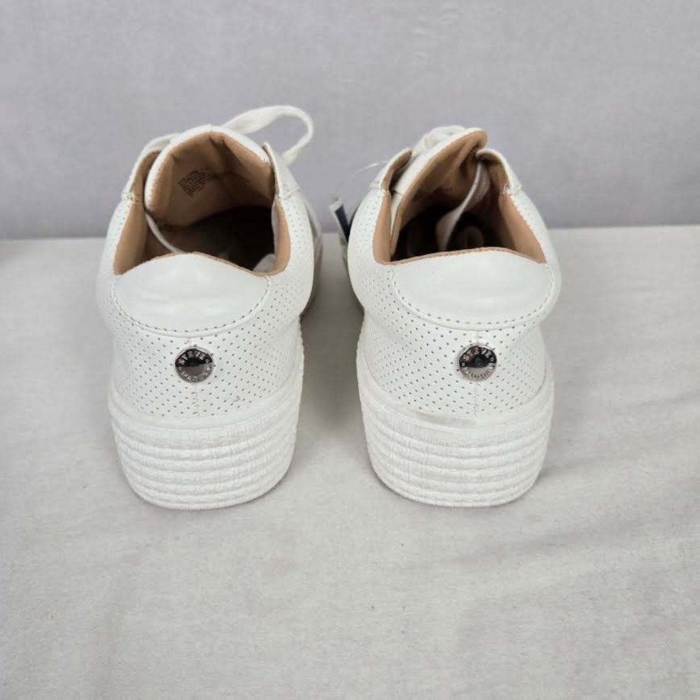 Steve Madden Toliver White Perforated Platform Sneakers Womens 7.5 TLVR01S1 - Picture 4 of 7